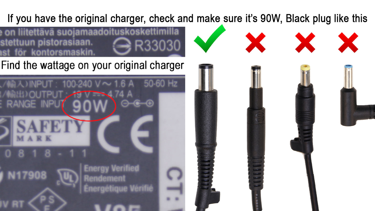 HP 90W, 7.4mm AC adapter