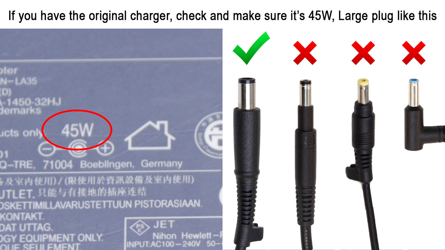 HP 45W, 7.4mm AC adapter
