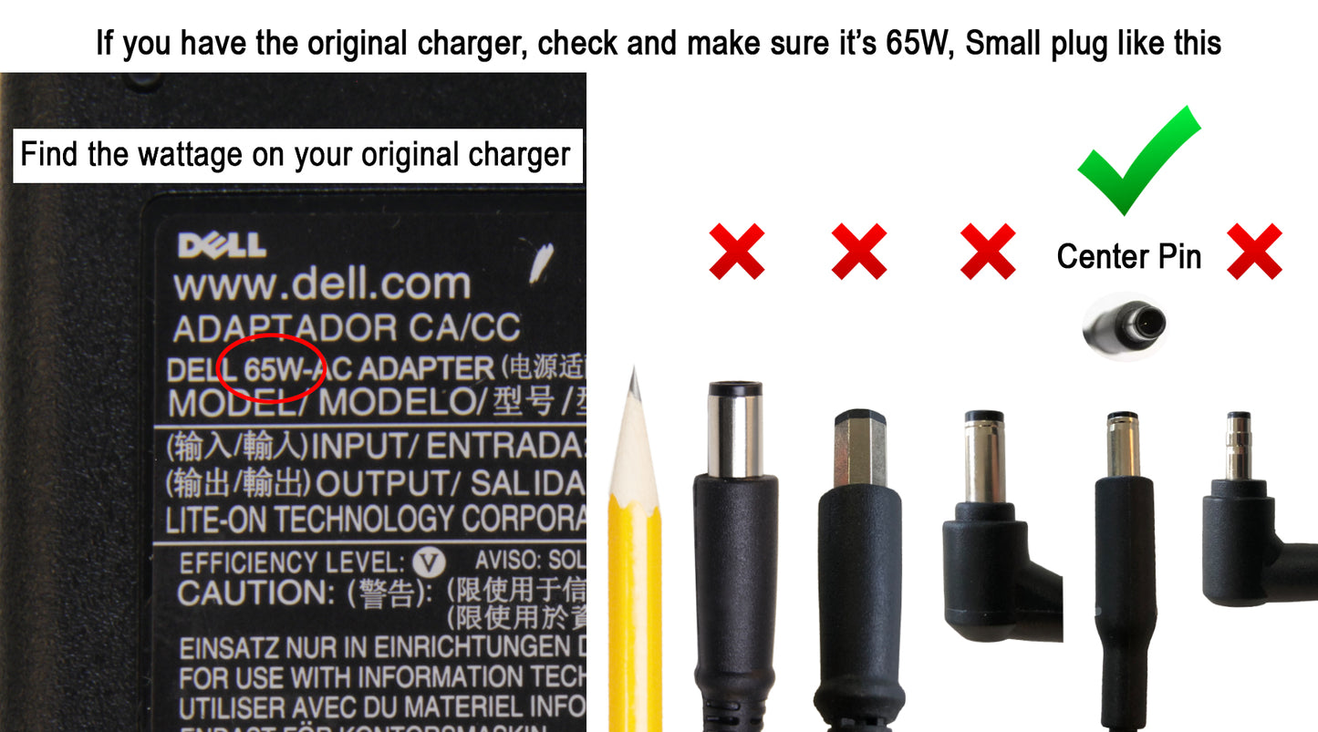 Dell 65W, 4.5mm AC adapter